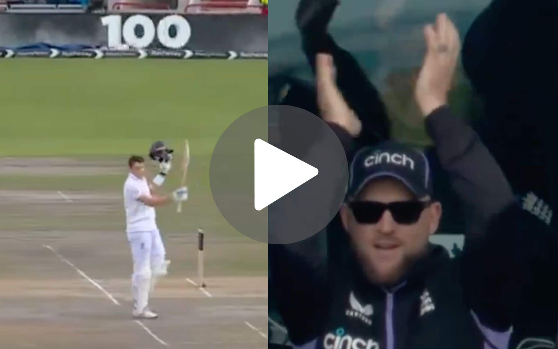 [Watch Jamie Smith Gets Standing Ovation From Brendon McCullum After Maiden Century Vs SL
